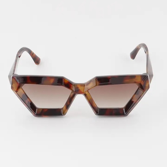 Free People Geometric Cateye Block Sunglasses - Picture 1 of 4
